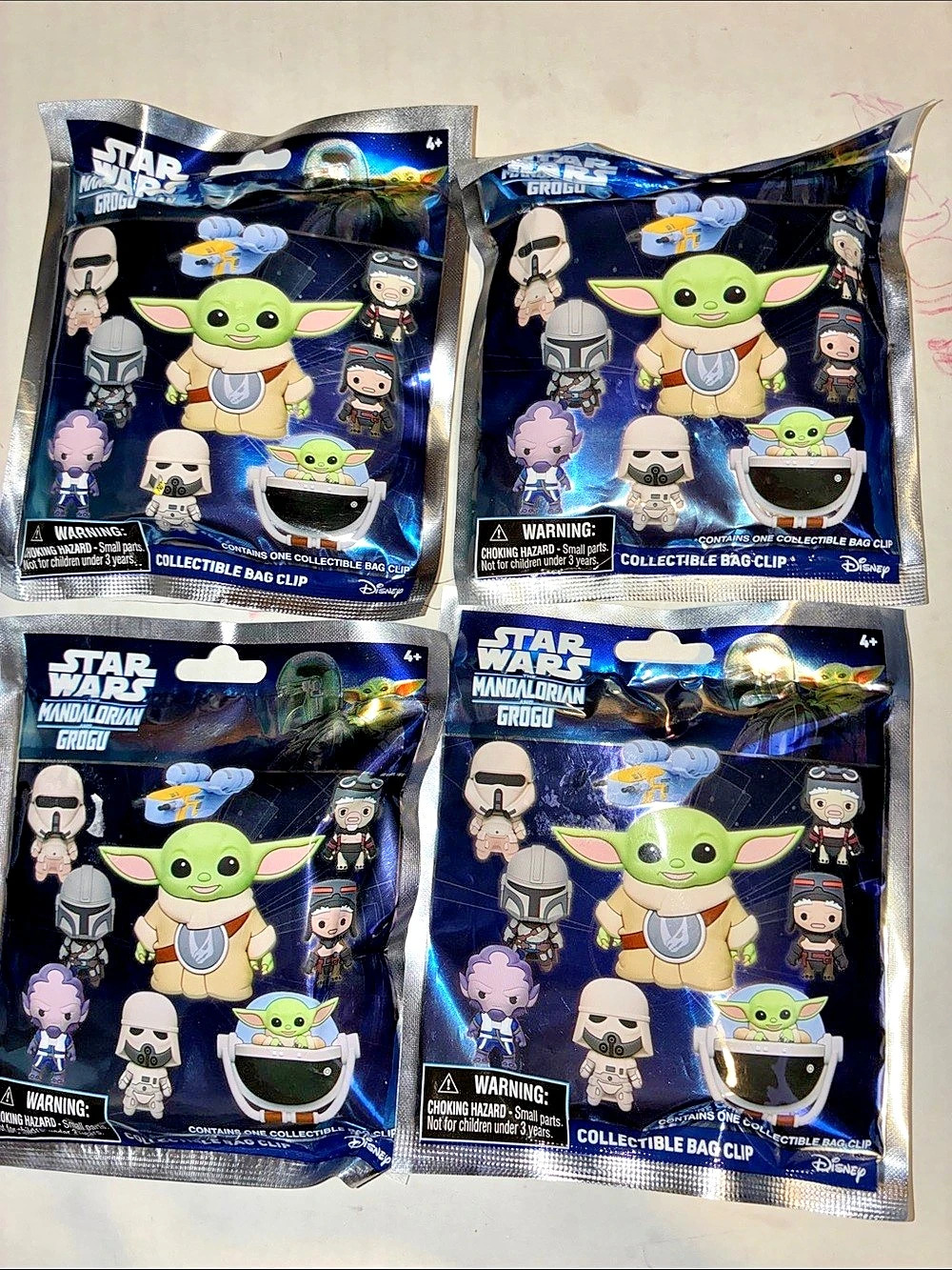 Monogram Star Wars The Mandalorian Grogu Collectible Bag Clip Bag Clips Set of 4